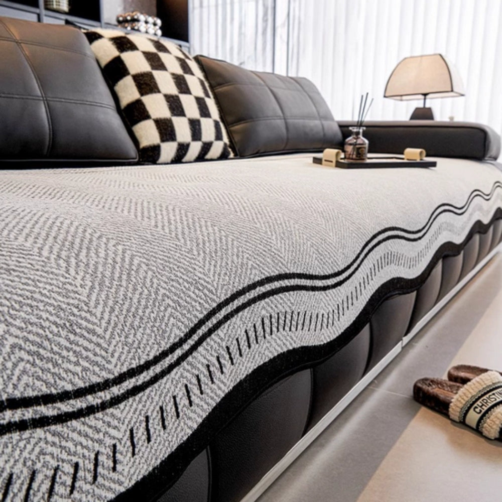 Modern Wave Antislip Sofföverdrag