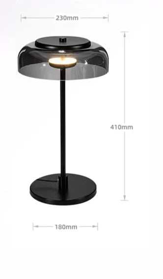 LumiGlow – Postmodern LED Bordspegel med Glaslock för Stilfull Belysning