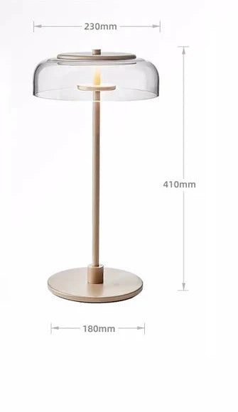 LumiGlow – Postmodern LED Bordspegel med Glaslock för Stilfull Belysning