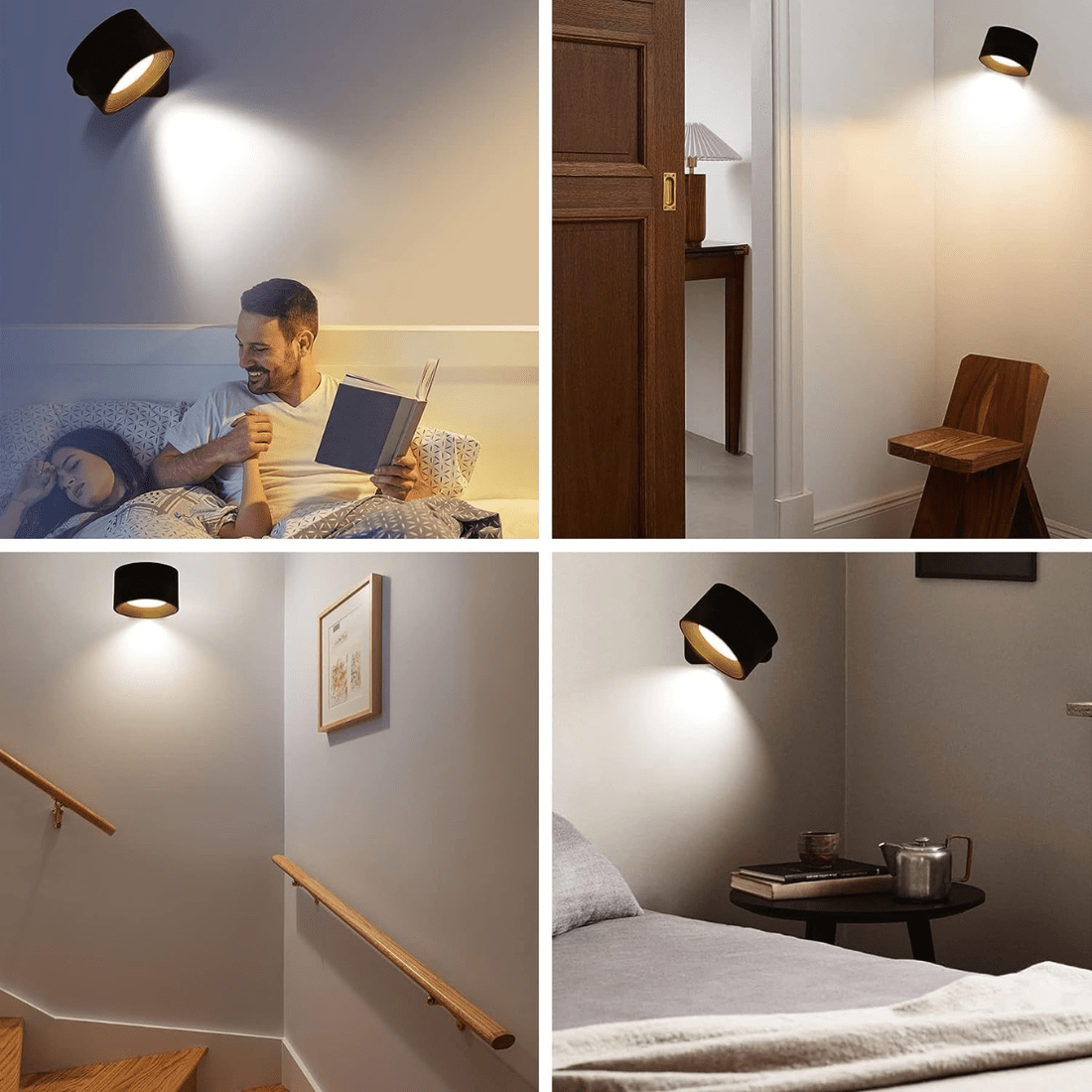 Vägglampa Trådlös Laddningsbar Modern LED Lampa
