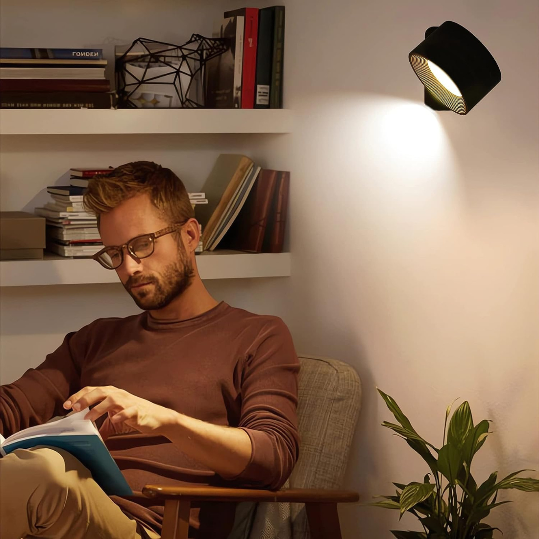 Vägglampa Trådlös Laddningsbar Modern LED Lampa