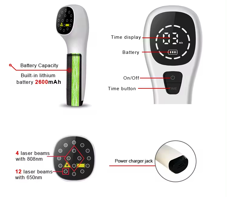 Uppgraderad Kalla Laser Röd Ljus Terapi Enhet