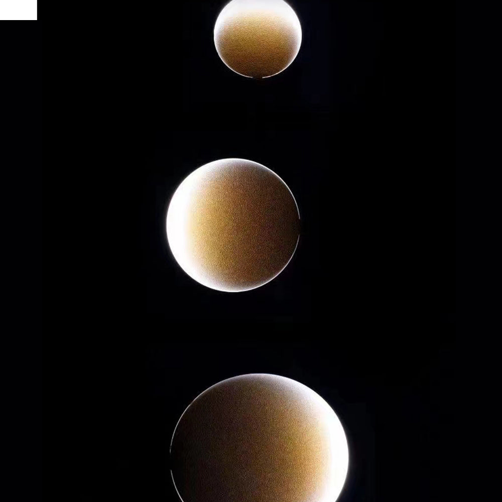 Elif - Modern LED Vägglampa Fyrkant Måne Inomhus, Vit, Metall