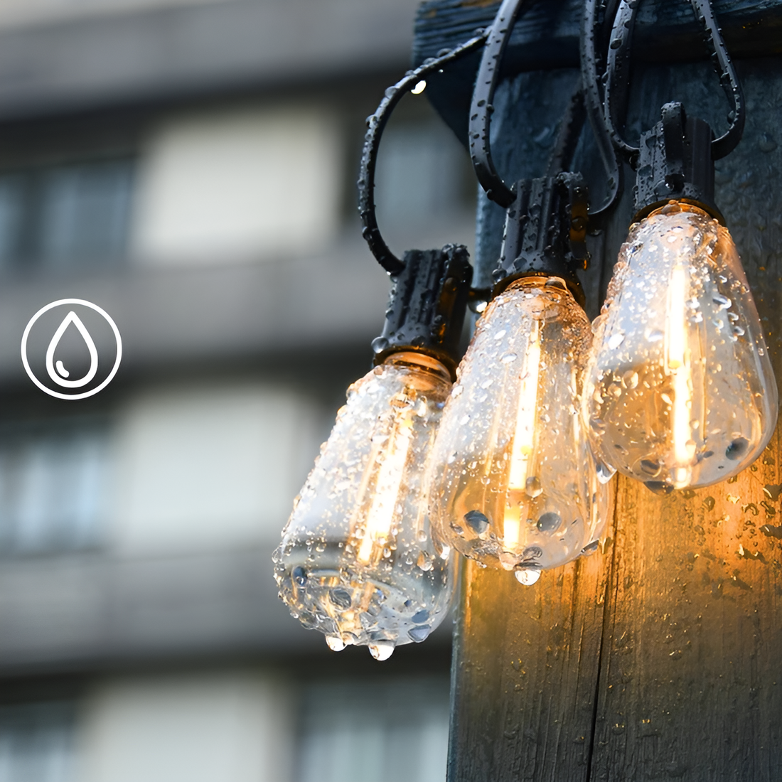 GlowFest String Lights - Varm och Mysig Vattentät Trädgårbelysning