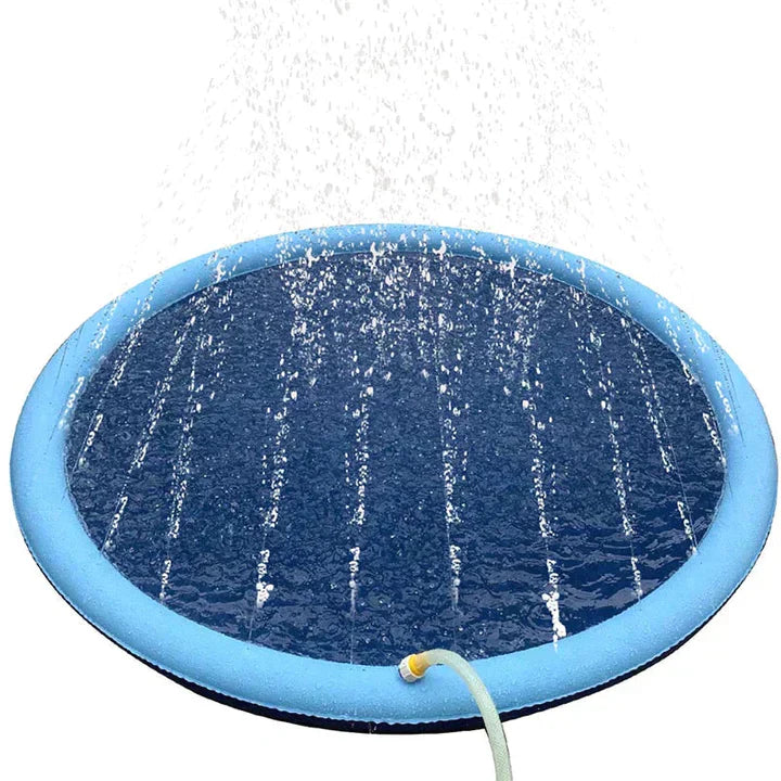 Pawellure Splash Pad för Hundar &amp; Barn – Antiskid Sommar Sprinkler Mat för Utomhusskoj