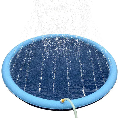 Pawellure Splash Pad för Hundar &amp; Barn – Antiskid Sommar Sprinkler Mat för Utomhusskoj