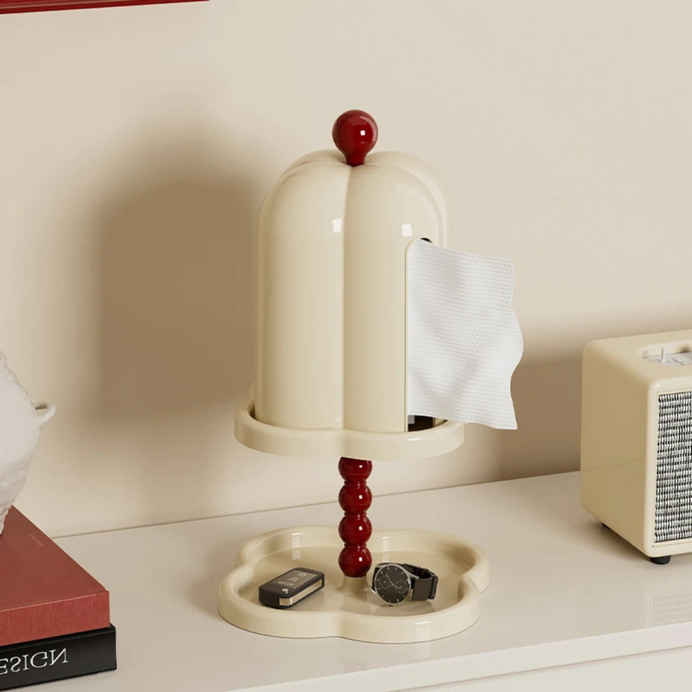 Carvallo - Pappersnäsdukslåda med skyddande lock och dolt förvaringsutrymme