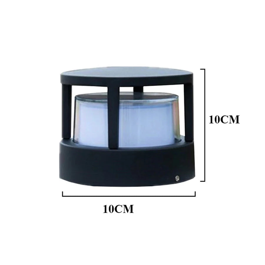 Carvallo - Solcellerdrevet utomhus pelarlampa med elegant spotlight-design för stigar