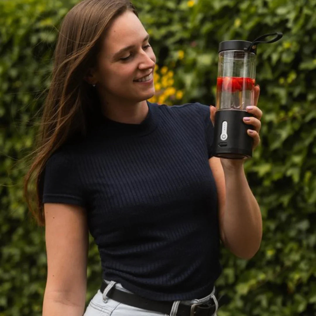 Bärbar Smoothiemaker med 6 kraftfulla blad – Kompakt mixer för att ta med