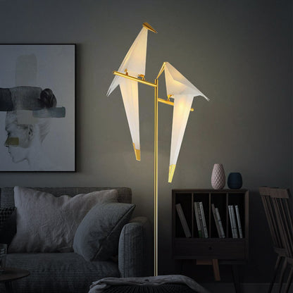 Tsuru Lumi | Origami-fågel-lampa - elegant LED golvlampa