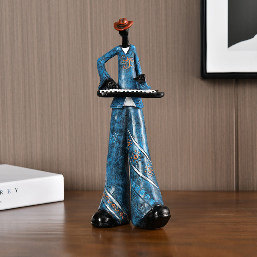 Väggkonst Resin Jazzmusiker Skulptur