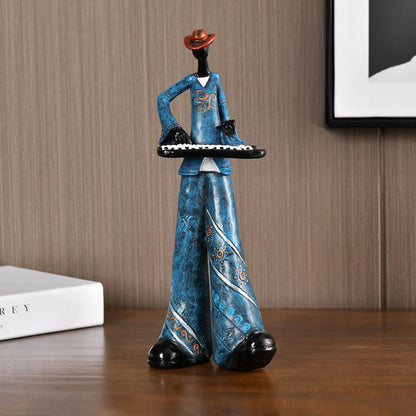 Väggkonst Resin Jazzmusiker Skulptur