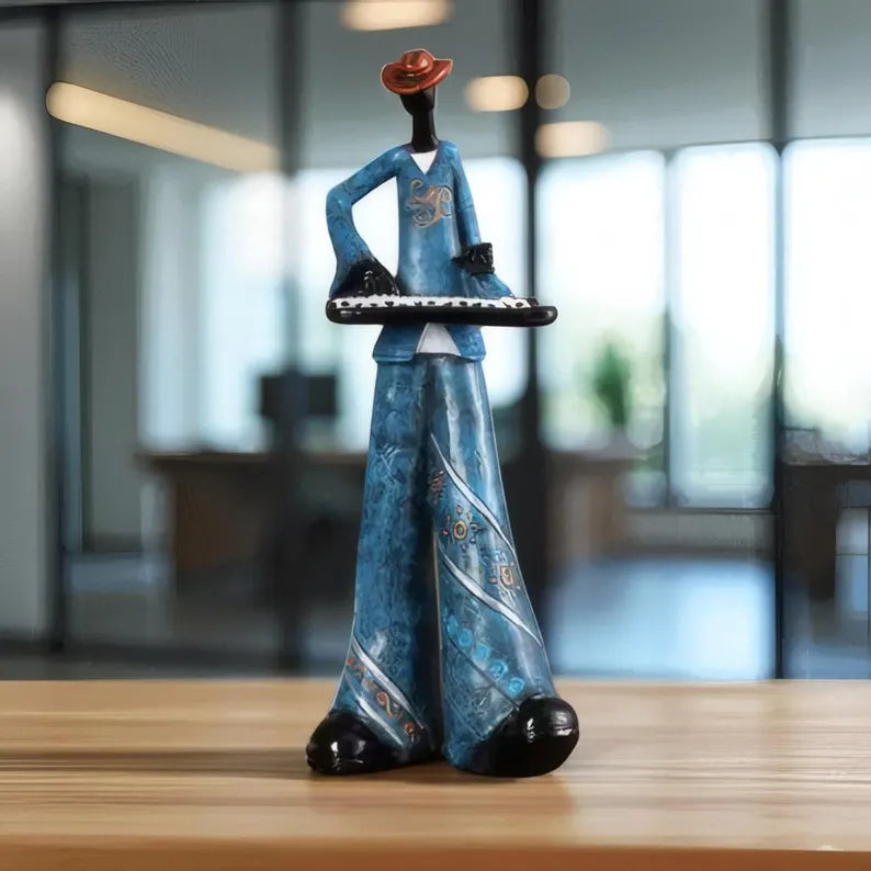 Väggkonst Resin Jazzmusiker Skulptur