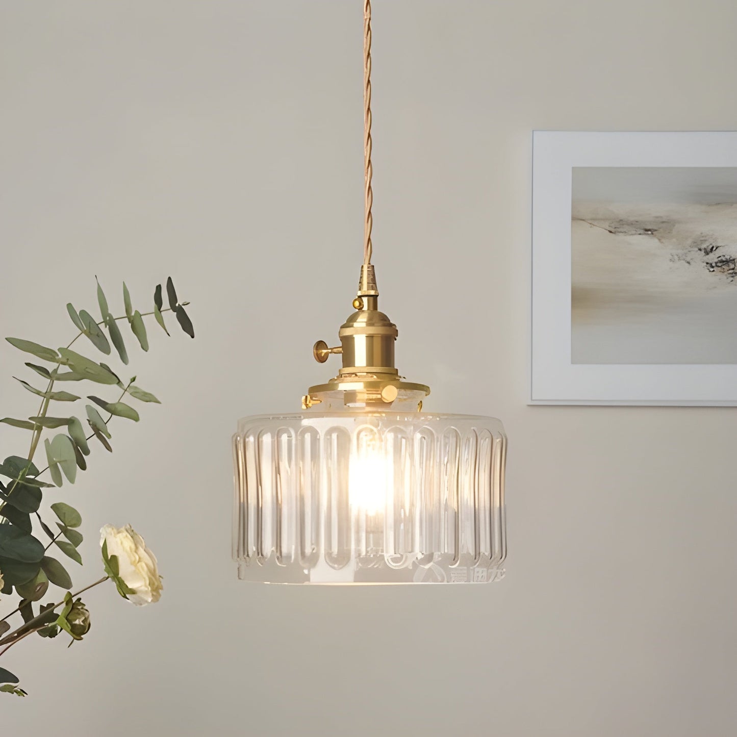 CrystalWave Light – Retro Kort Cylinder LED Hänglampa