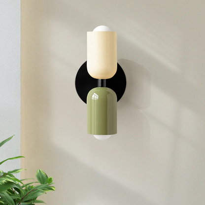 Vägglampa Modern Dubbel Glas Sconce Armatur