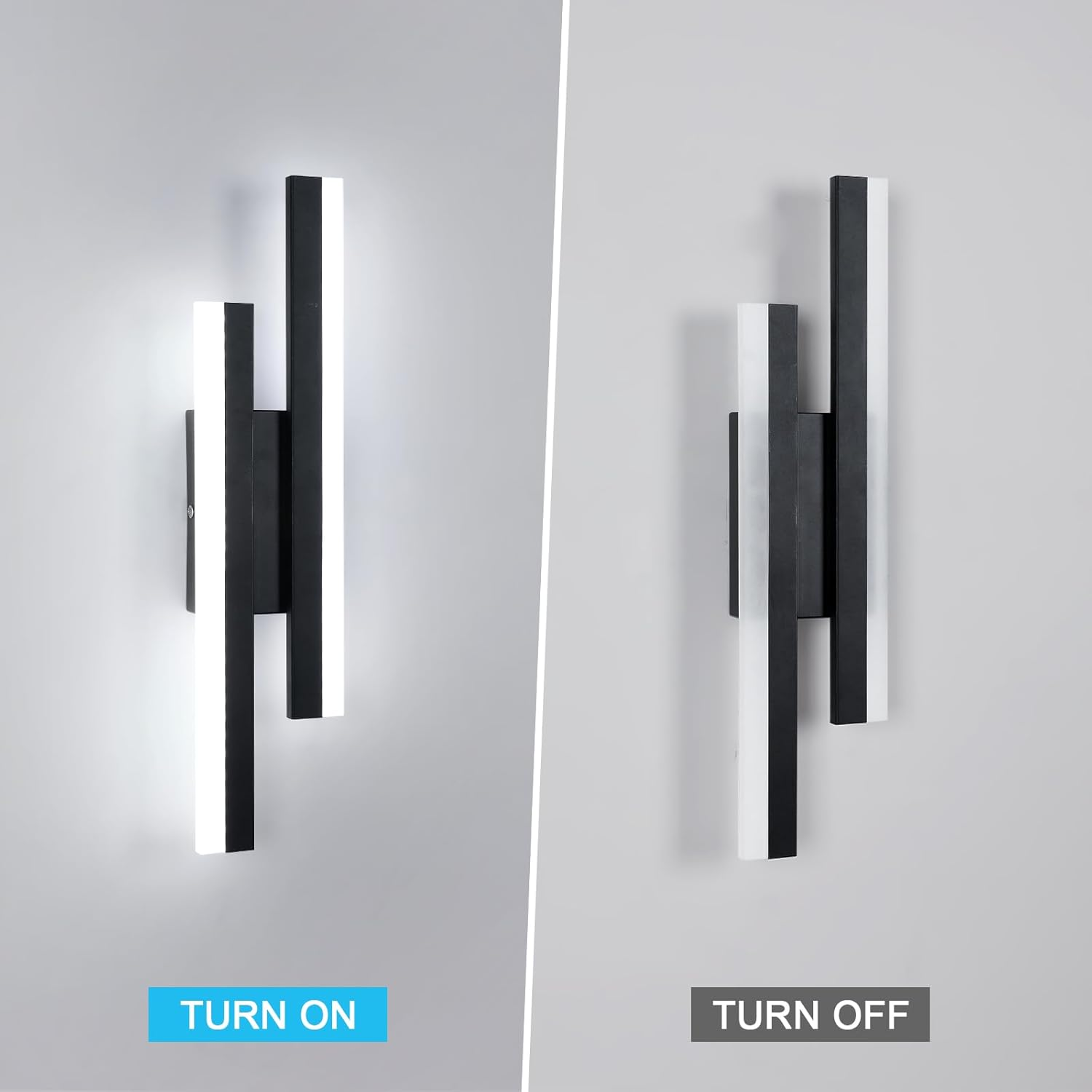 LED Vägglampa Akryl Metall Väggsconslampa Belysningsarmatur