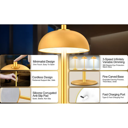 MystiGlow Lampa - Trådlampa svamp beröringslampa för kreativ stämningsbelysning