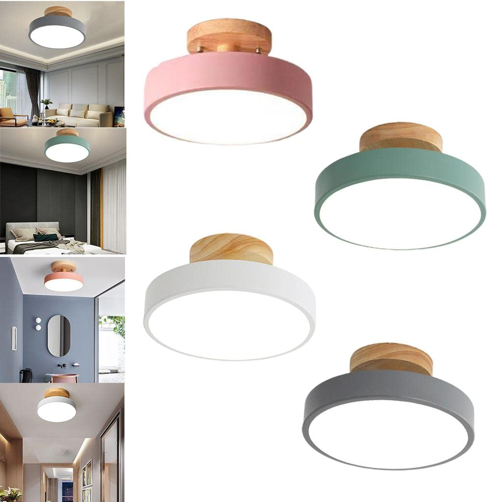 LED Taklampa Trä Flush Mount Armatur