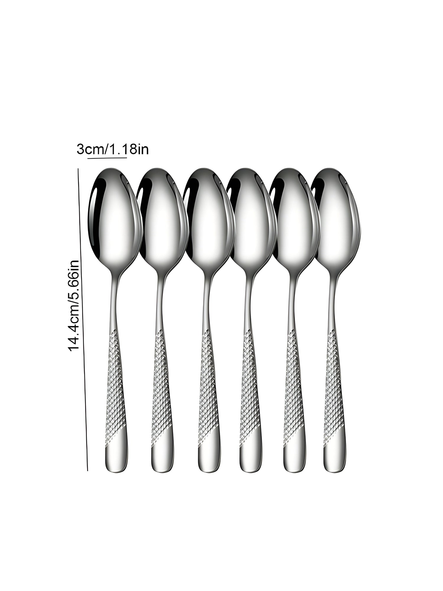 6/30 Stycken Rostfritt Stål Silver Bestick Set med Elegant Design