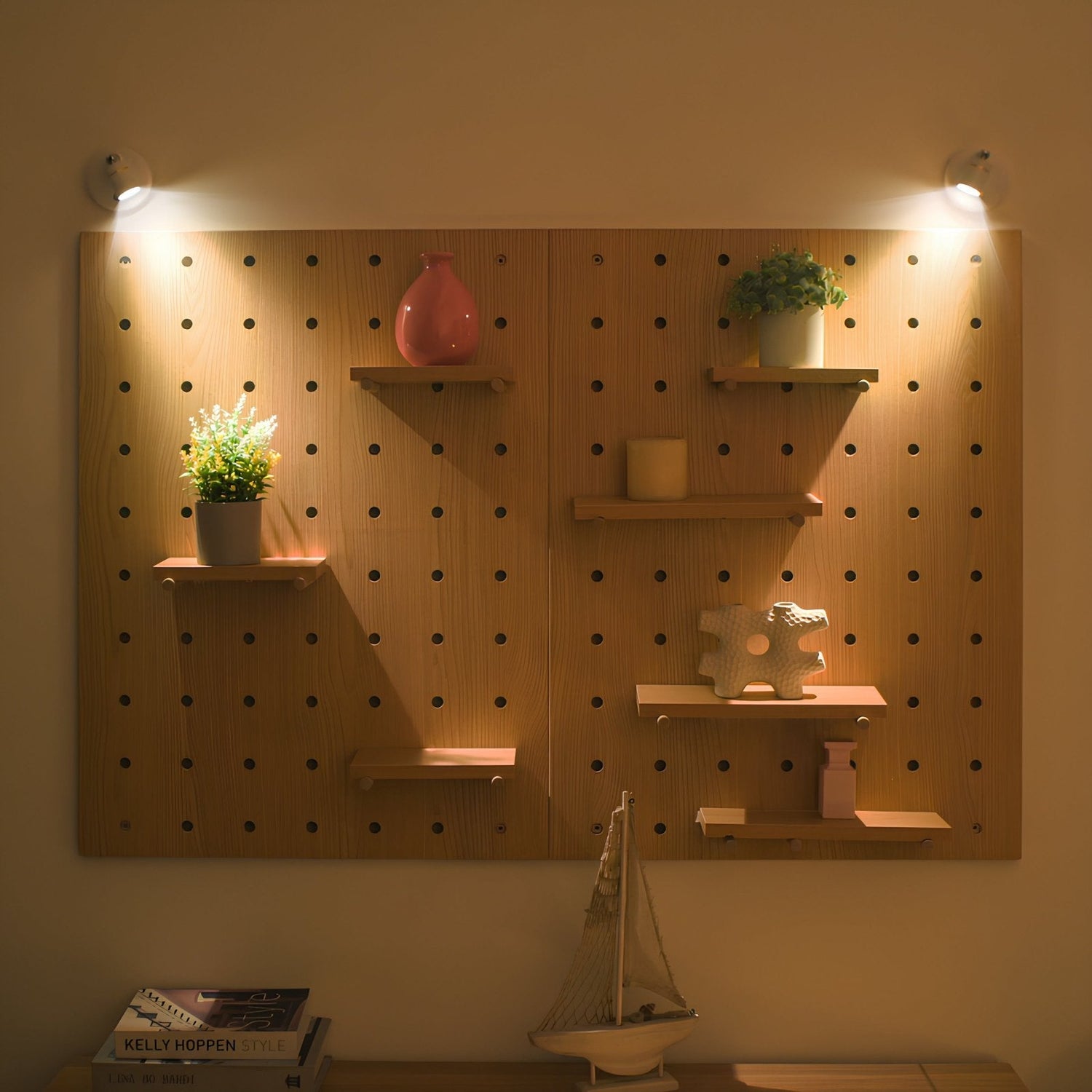 LED Vägglampa Justerbar Batteri Strålkastare