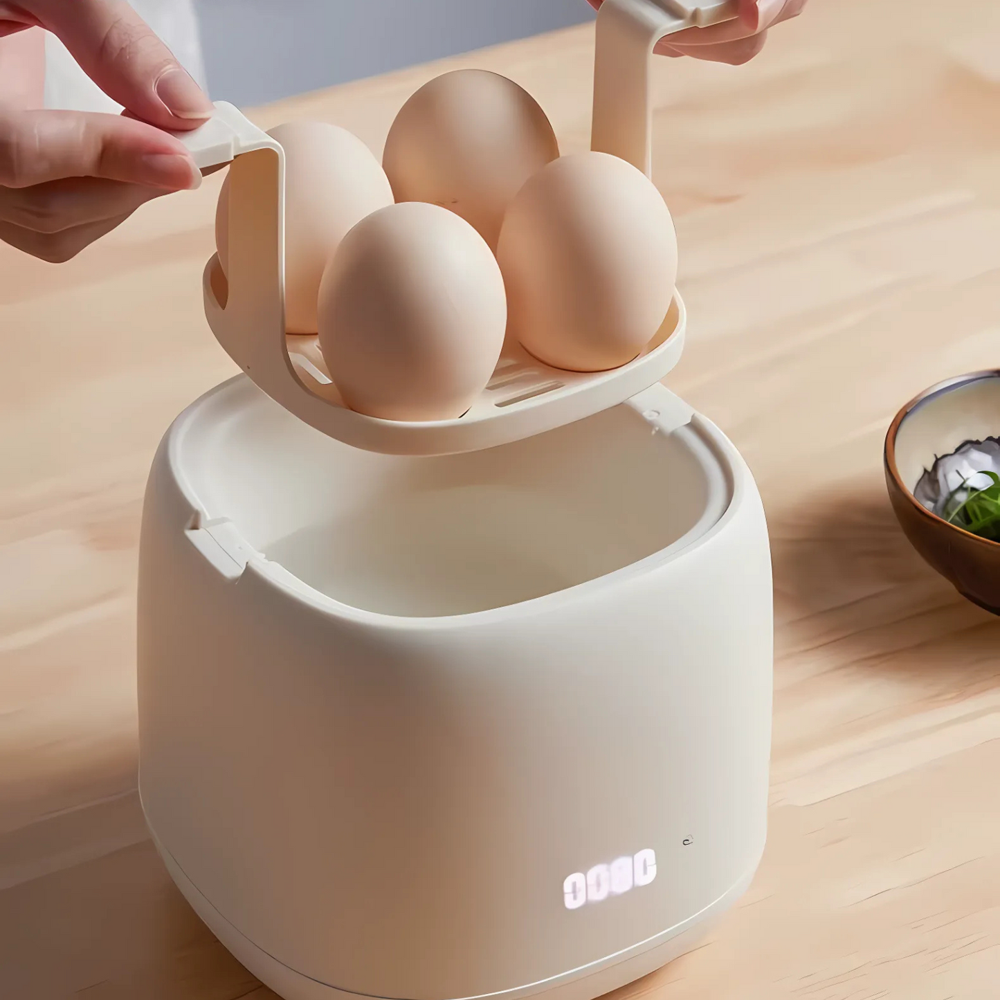 Carvallo Äggkokare EggiCook | Perfekta ägg med knapptryck | Automatisk avstängning | 4 ägg