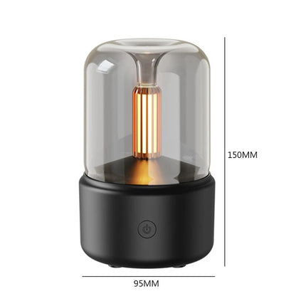 Elektrisk aromaterapi diffusor luftfuktare svart och vit