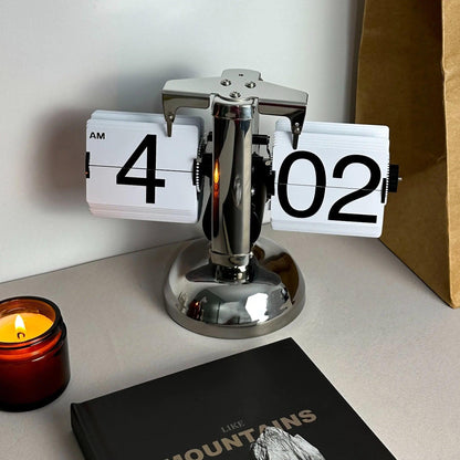 Elegance - Retro-charm med Cozyhaus Flip Clock – Minimalistisk flip-mekanism klocka för hemmet &amp; kontoret