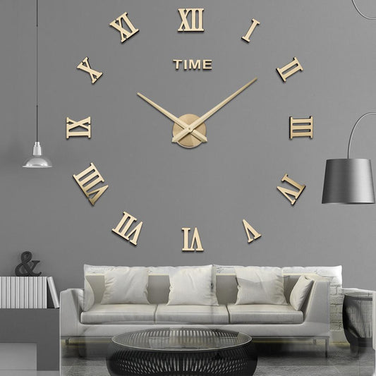 Elegance Time Väggklocka – Moderna DIY-kvarts väggklocka med geometrisk design