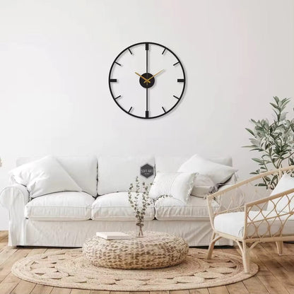 Metall kvarts väggklocka | Tyst rörelse | 10‑16″ | Svart glas kristalldesign | Brick by Brick