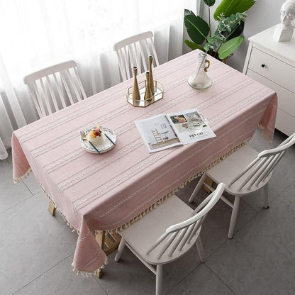 Elegant bomulls- och linne duk