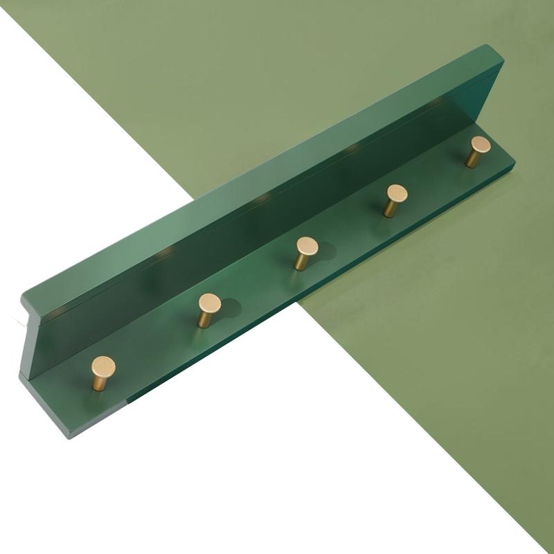 Stilig Vägghylla med Guldkrokar | Klädhängare | 2-5 Kroks Entréorganiseringshylla | Brick by Brick