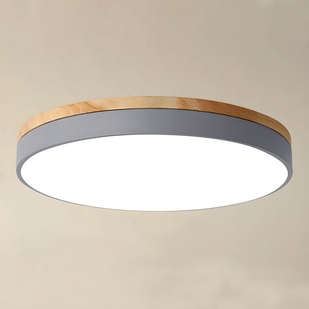 Elegant trä taklampa | LED-armatur | Massivt trä &amp; järn | Modern hem belysning