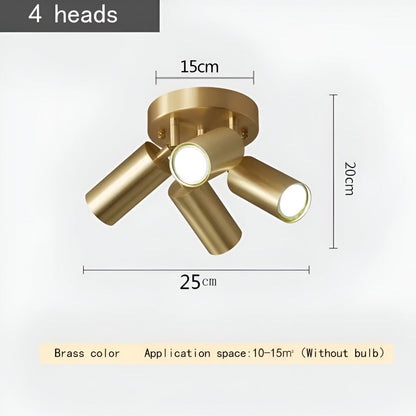 Brassora Zen | LED taklampa i borstat mässing