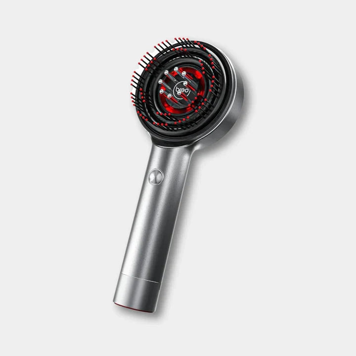 Elektrisk hårbottenmassageborste med LED-ljusterapi