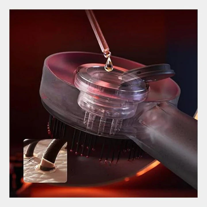 Elektrisk hårbottenmassageborste med LED-ljusterapi