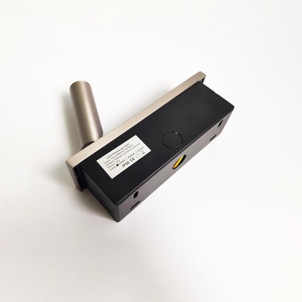 Modern inbyggd sänglampa med LED-ljus