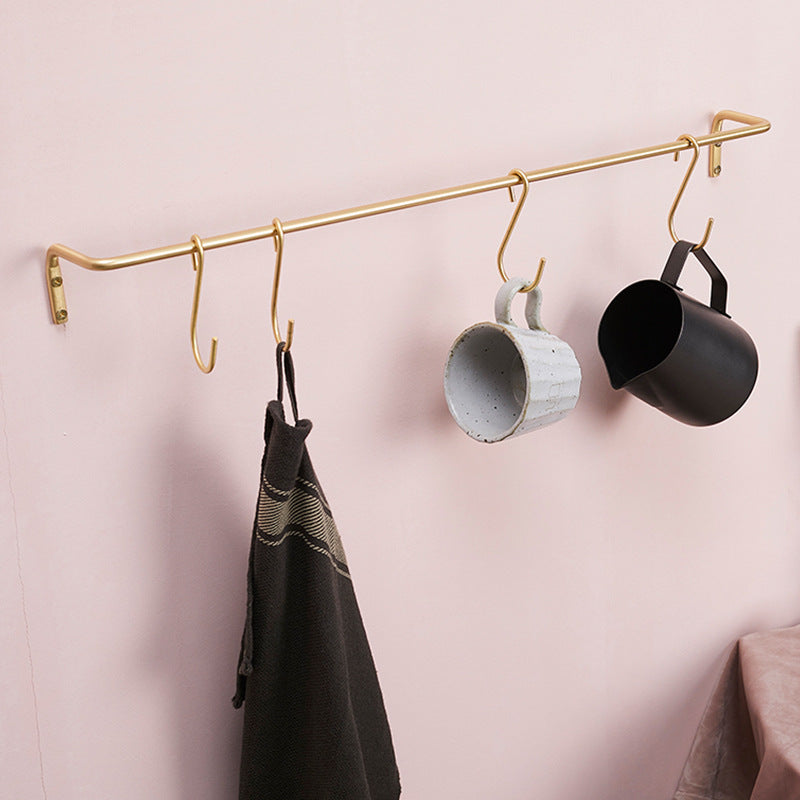 Carvallo – Elegant Väggfäste med Guldfinish och S-Krokar