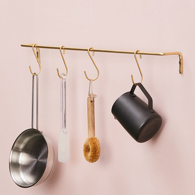 Carvallo – Elegant Väggfäste med Guldfinish och S-Krokar