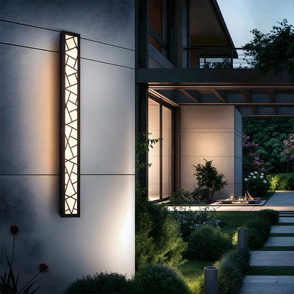Utomhus Vattentät Vägglampa | 15.7–59 x 3.1 in | LED IP65 Lång Järn &amp; Akryl Exteriör Armatur | Brick by Brick