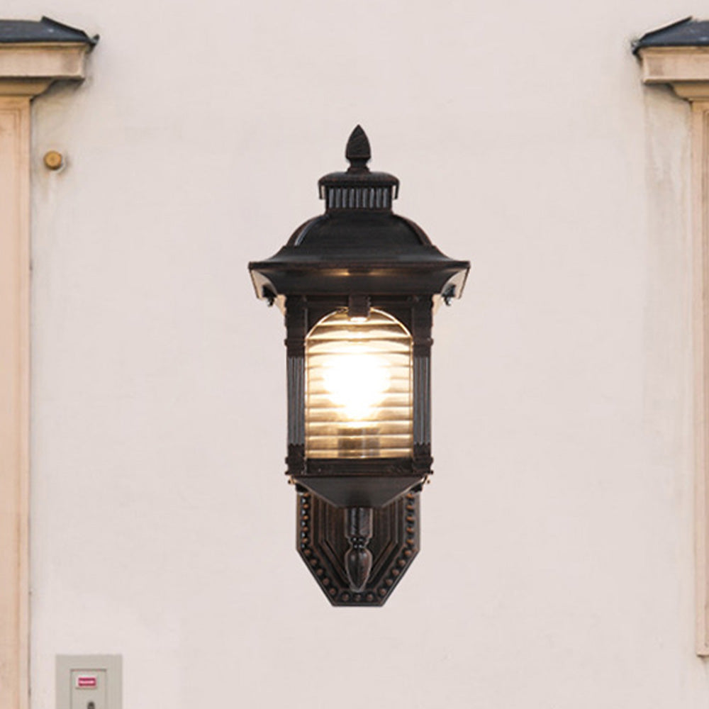 Europeisk svart balkong utomhusvägglampa