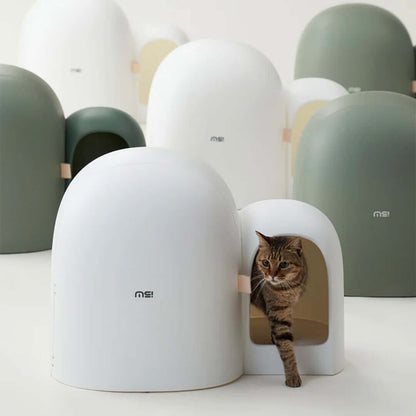 MAX Extra Large Innesluten Kattsandlåda – Stilren Modern Design med Lättstädade Funktioner