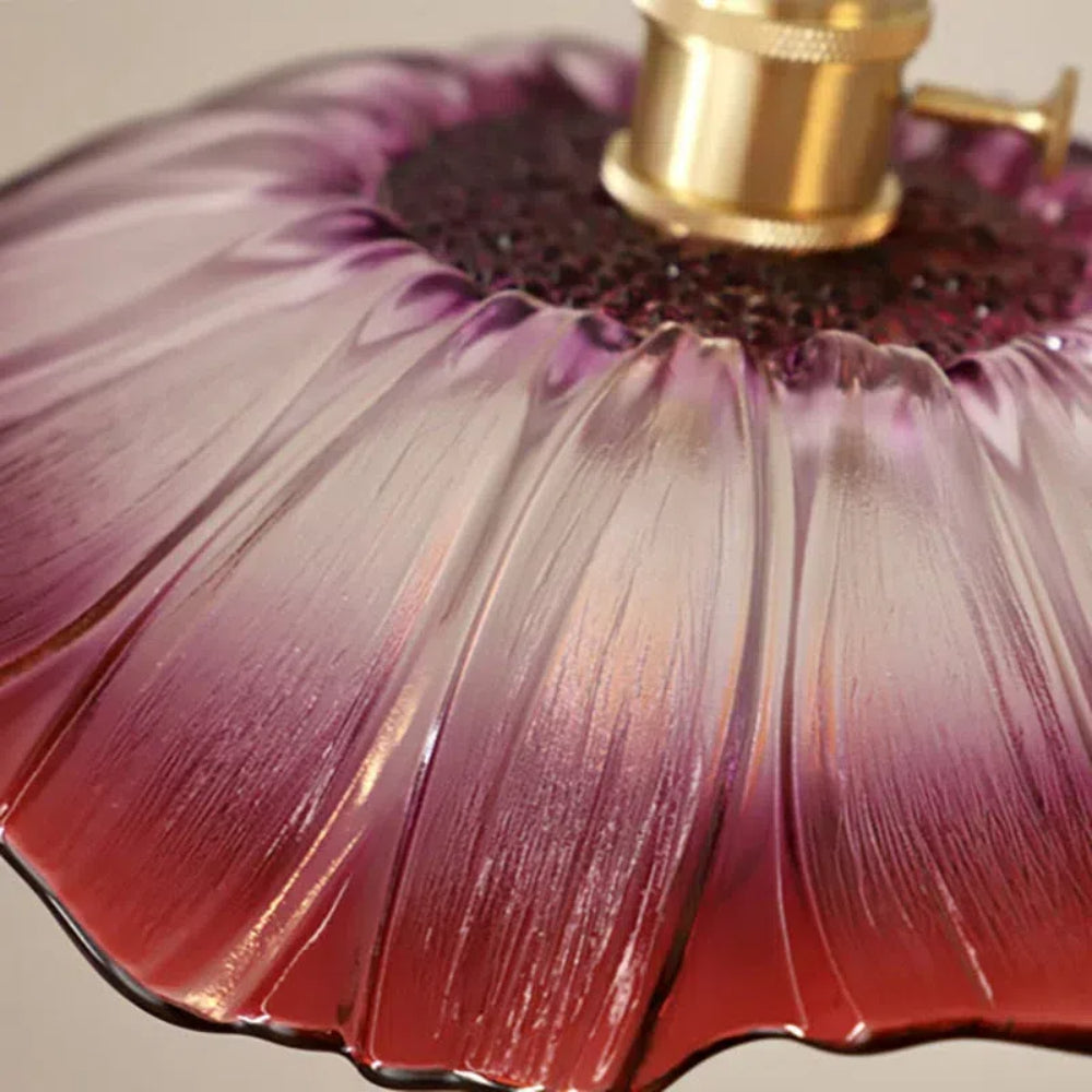 Vintage Floral Glass Pendant Light Fixture for Dining Room - Elegant Retro Design to Illuminate Your Space