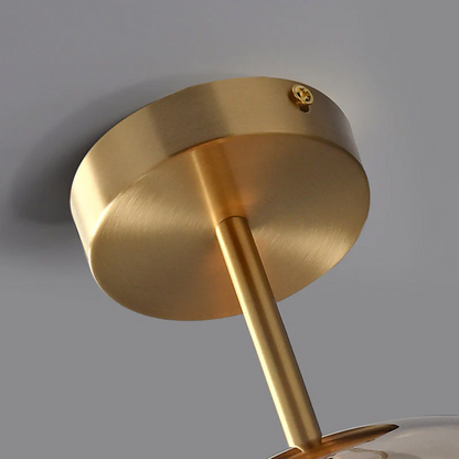 Moderna Taklampor med Retro Koppar och Glasdesign