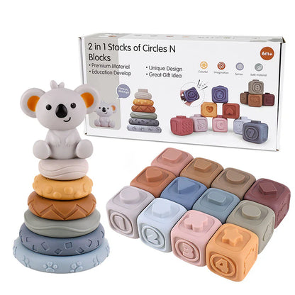 Baby Sensoriska Stapelblock