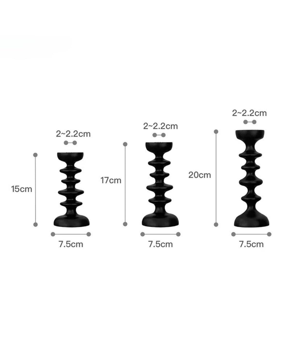 Carvallo Sculptor – Lyxig Träljushållare med Skulptural Elegans