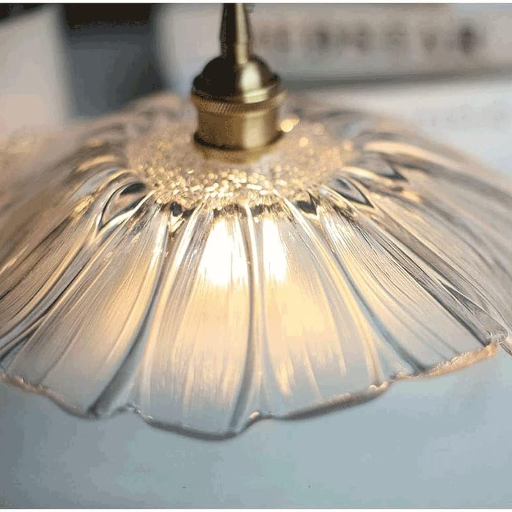 Vintage Floral Glass Pendant Light | Retro Elegance | Warm Glow | Justerbar Hängande | Brick by Brick
