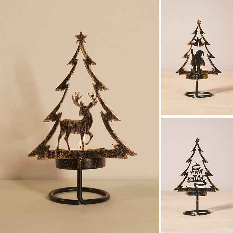 Carvallo | FestiveFlames - Ljusstake i järn i form av en julgran