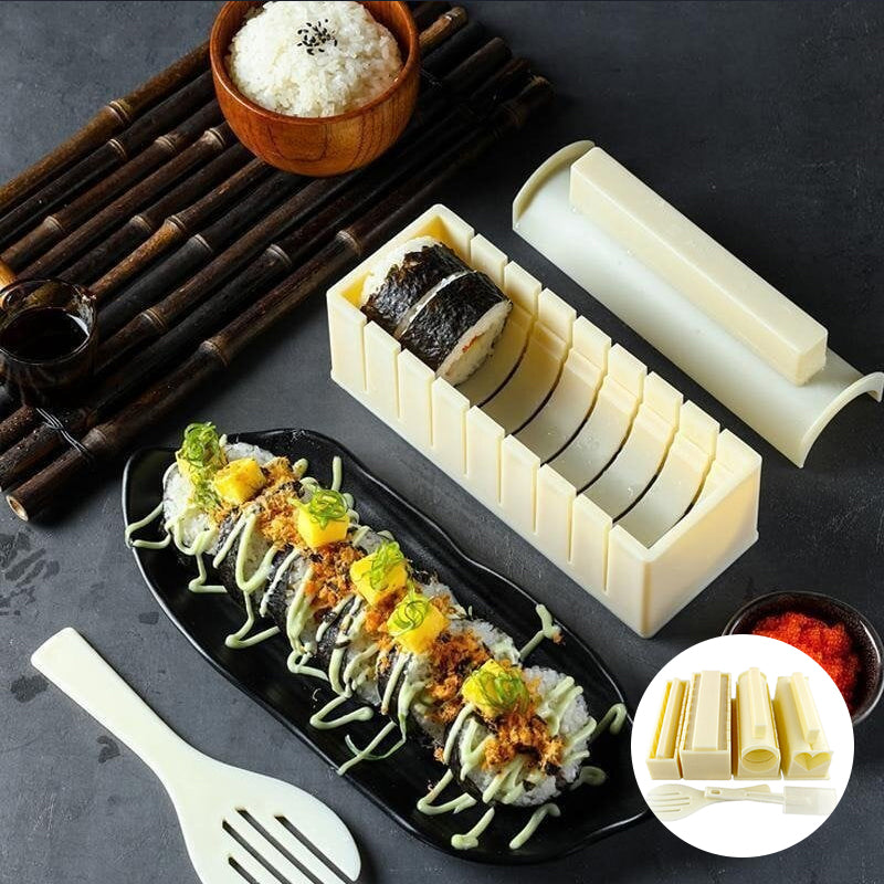 DIY Sushi Mäster-Set – Enkelt sushi-form-set för perfekta hemgjorda rullar
