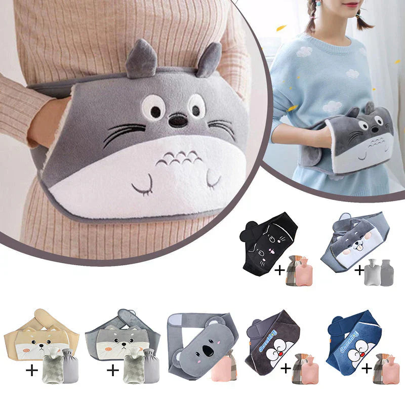 Carvallo – Återfyllningsbar plyschvärmeflaska med höftkudde