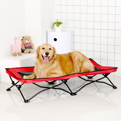 Andningsbar Fuktresistent Fällbar Hög Camping Säng Stor Hundefröjd